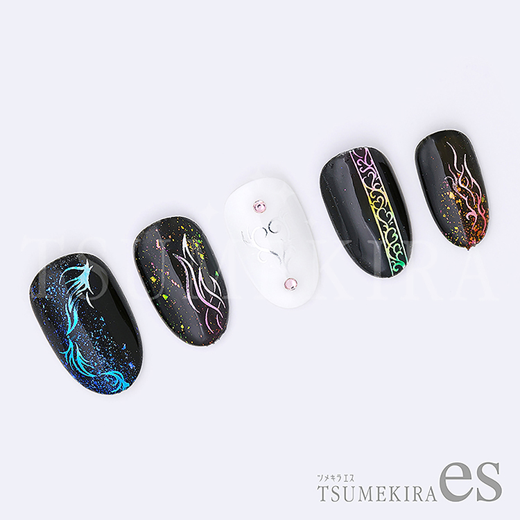 取扱終了 TSUMEKIRA es 塩見隼人プロデュース3 トライバル シルバー ES-SOM-105  (ジェル専用)