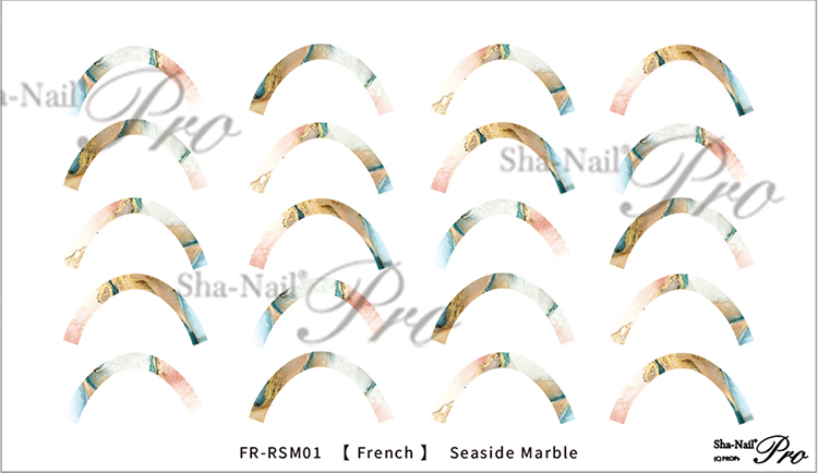 取扱終了 Sha-Nail Plus (French) Seaside Marble/フレンチ シーサイドマーブル FR-RSM01
