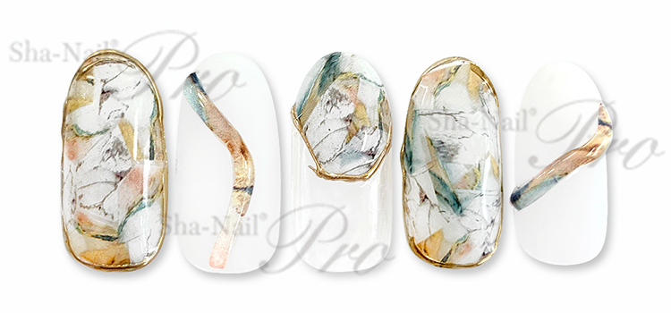 取扱終了 Sha-Nail Plus (French) Seaside Marble/フレンチ シーサイドマーブル FR-RSM01