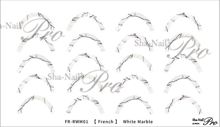 取扱終了 Sha-Nail Plus (French) White Marble/フレンチ ホワイトマーブル FR-RWM01