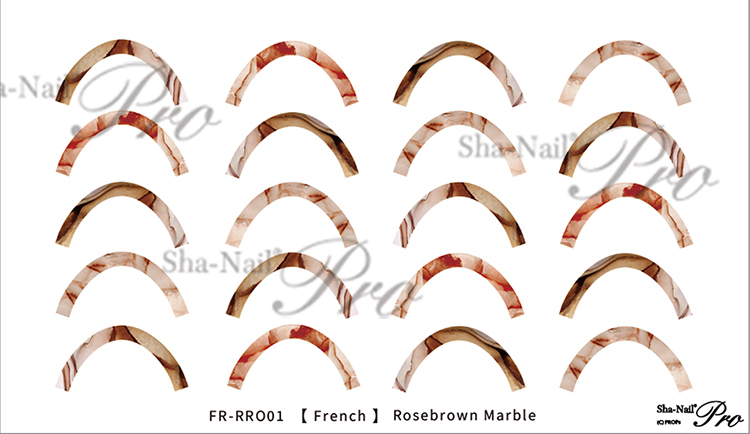 取扱終了 Sha-Nail Plus (French) RoseBrown Marble/フレンチ ローズブラウンマーブル FR-RRO01
