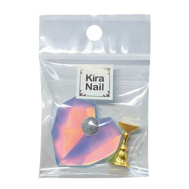 取扱終了 KiraNail チップスタンド カッティングハート オーロラブルー