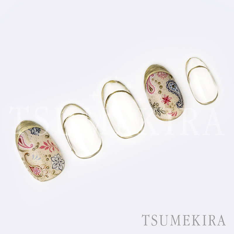 取扱終了 TSUMEKIRA ペイズリーパターン2 カラー NN-PAI-202