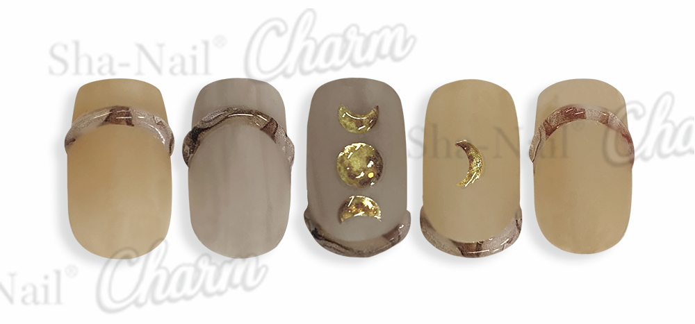 取扱終了 Sha-Nail Charm CH-021g Moon -gold- ムーン ゴールド