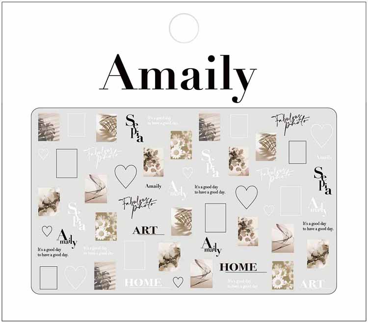 取扱終了 Amaily ネイルシール No.3-36 ヴィンテージフォト
