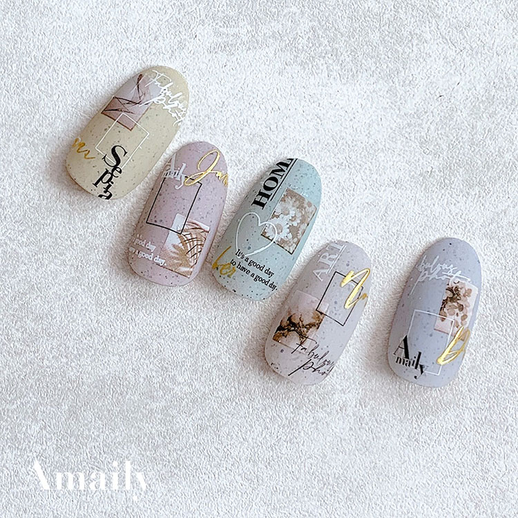 取扱終了 Amaily ネイルシール No.3-36 ヴィンテージフォト