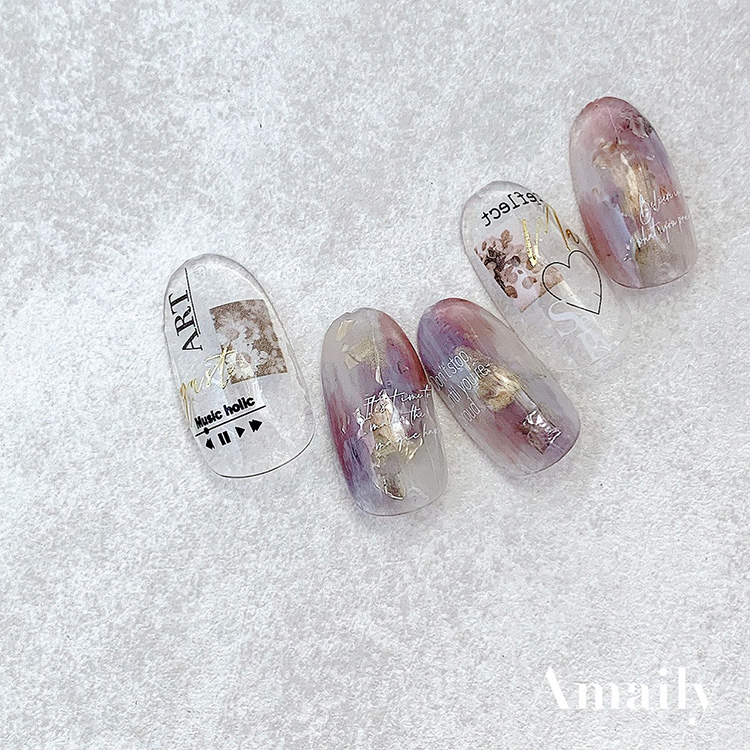 取扱終了 Amaily ネイルシール No.3-36 ヴィンテージフォト