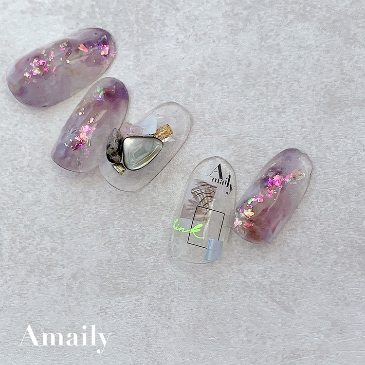 取扱終了 Amaily ネイルシール No.3-36 ヴィンテージフォト