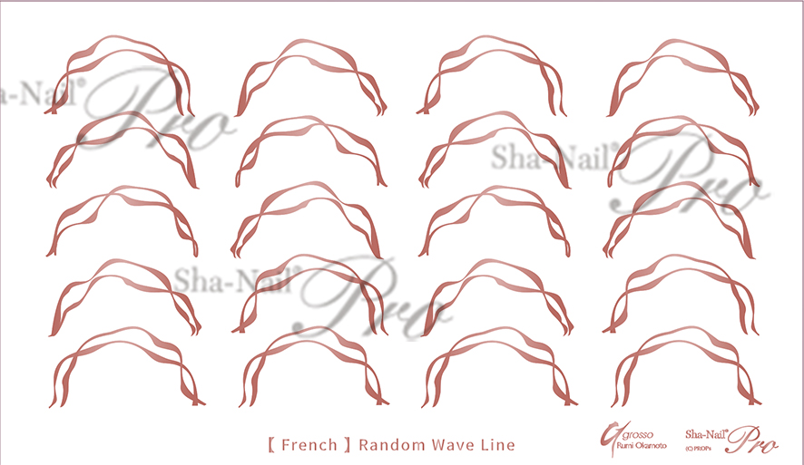 取扱終了 Sha-Nail PlusFR-RRW02FrenchRandomWaveLine-WhiskeyBrown-ランダムウエーブラインウイスキーブラウン