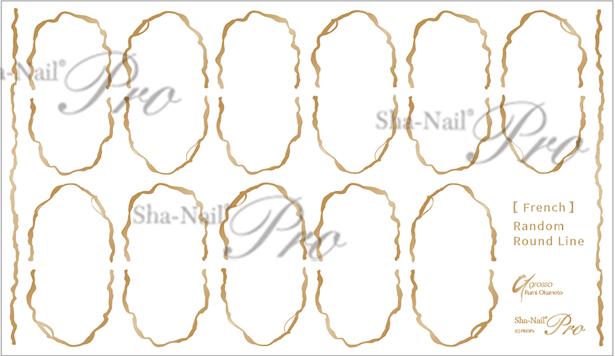 取扱終了 Sha-Nail Plus FR-RRR01 (French) Random Round Line -Gold-/ランダムラウンドライン ゴールド