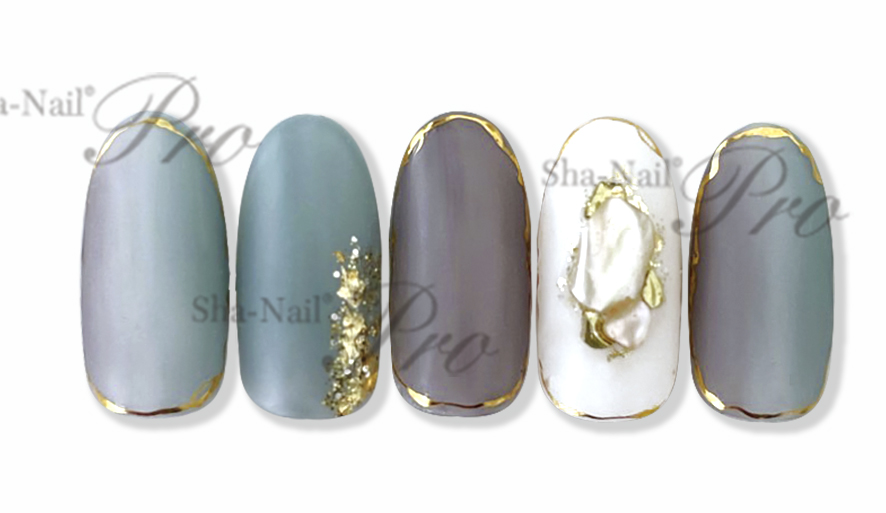 取扱終了 Sha-Nail Plus FR-RRR01 (French) Random Round Line -Gold-/ランダムラウンドライン ゴールド