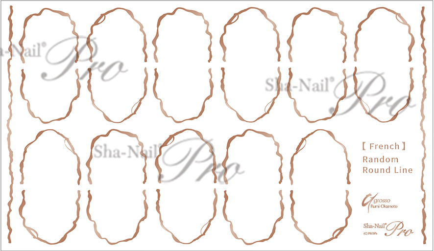 取扱終了 Sha-Nail PlusFR-RRR02FrenchRandomRoundLine-WhiskeyBrown-ランダムラウンドラインウイスキーブラウン