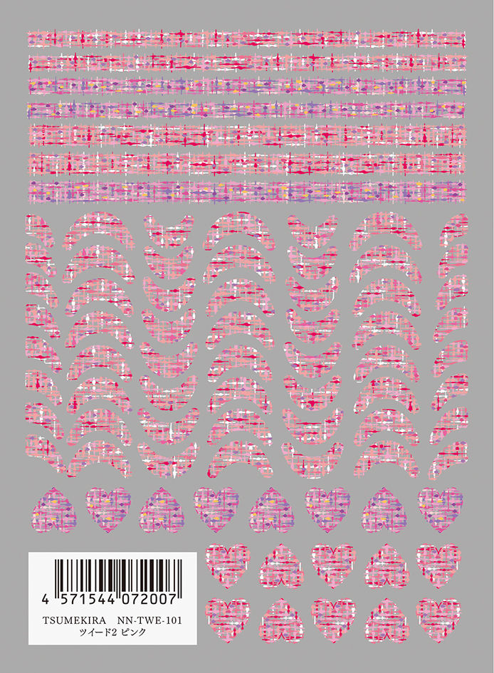 取扱終了 TSUMEKIRA ツイード2 ピンク NN-TWE-101
