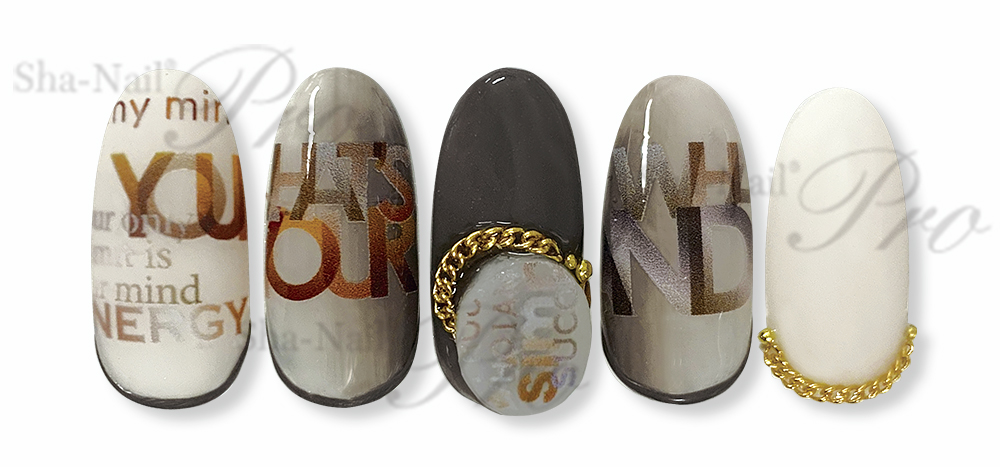 取扱終了 Sha-Nail Pro GFR-001 Gradation Font -Brown-/グラデーションフォント ブラウン