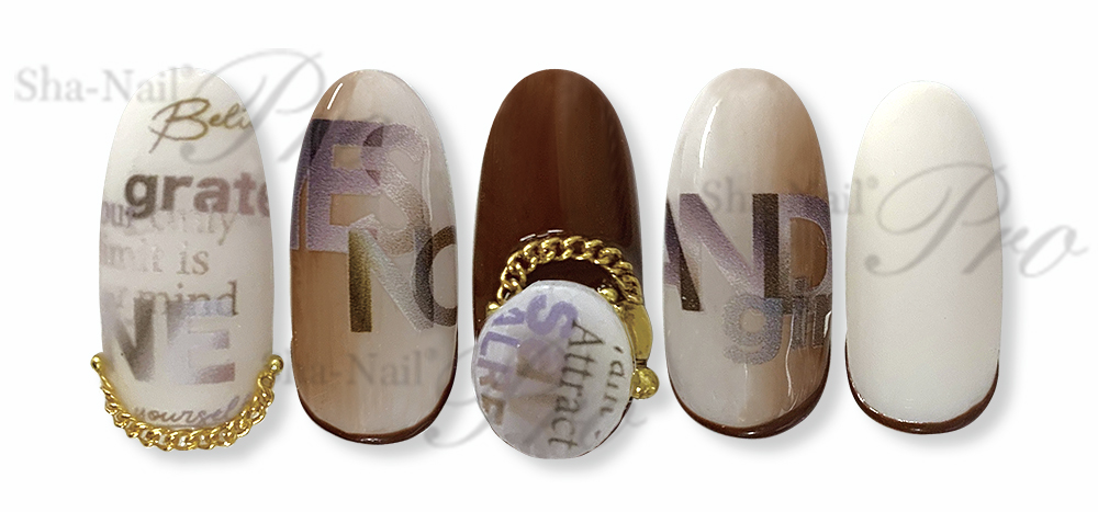 取扱終了 Sha-Nail Pro GFR-001 Gradation Font -Brown-/グラデーションフォント ブラウン