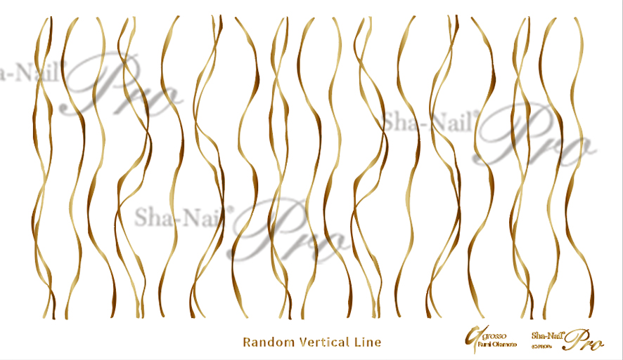 取扱終了 Sha-Nail PlusFR-RRV01(French)RandomVerticalLine-Gold/フレンチランダムヴァーティカルラインゴールド