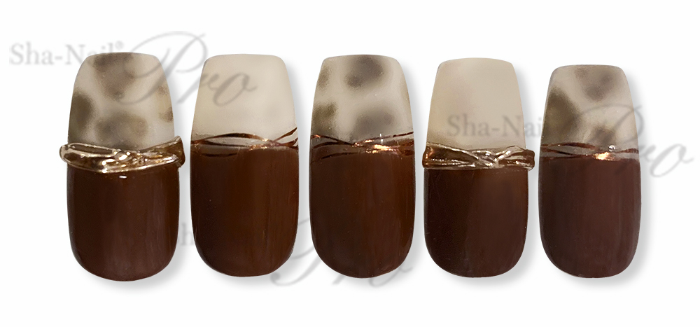 取扱終了 Sha-Nail PlusFR-RRV02(French)フレンチランダムヴァーティカルラインウイスキーブラウン