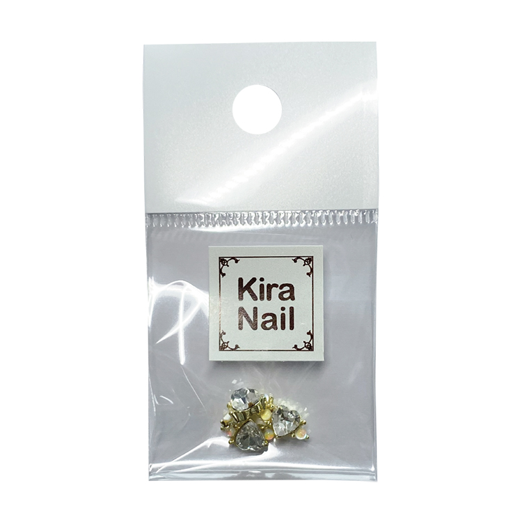 KiraNail ハートストーンリング カラー:クリア 3個入り | Nail KiraNail ハートストーンリング カラー:クリア 3個入り | Nail