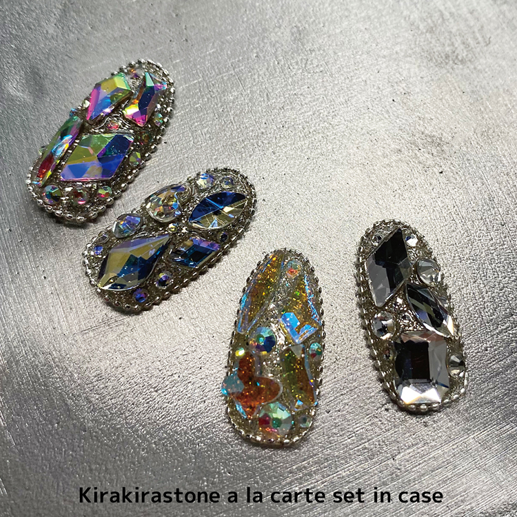 KiraNail キラキラストーンアラカルトセット ケース入り カラー:クリアオーロラ