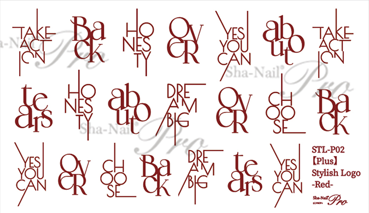 取扱終了 Sha-Nail Plus STL-P02 Stylish Logo -Red-/スタイリッシュロゴ レッド