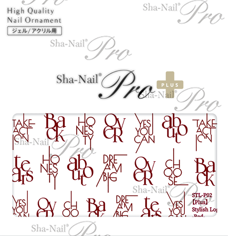 取扱終了 Sha-Nail Plus STL-P02 Stylish Logo -Red-/スタイリッシュロゴ レッド
