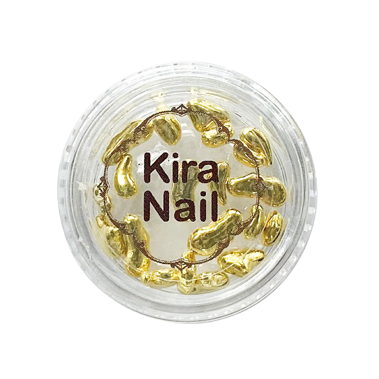 取扱終了 KiraNail ぷっくりさざれ石シェープパーツセット ケース入り カラー:ゴールド