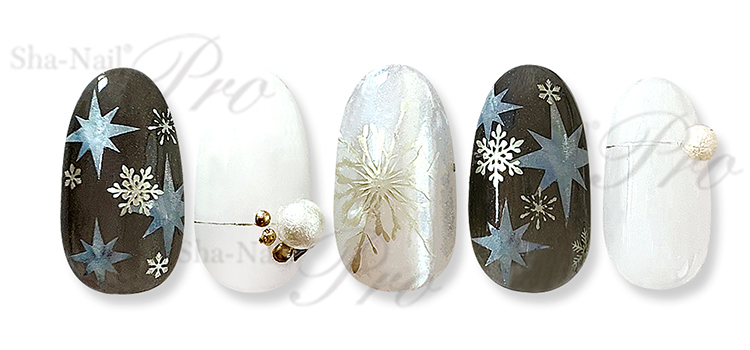 取扱終了 Sha-Nail Plus BS-P04 BlinkSnowflakes-ChampagneGold-/ブリンク スノーフレークス シャンパンゴールド
