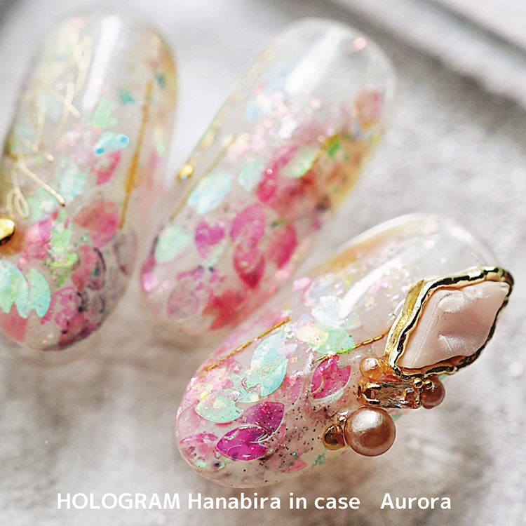 KiraNail HOLOGRAM さくら花びら ケース入 オーロラ