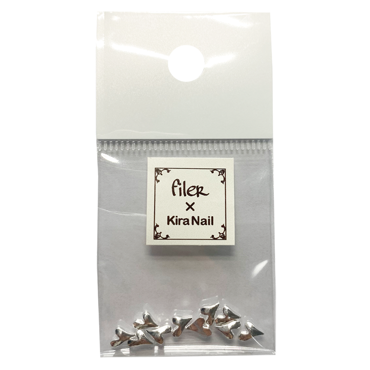 KiraNail ×filer ウインクハート プチ シルバー レフトアップ 10個入
