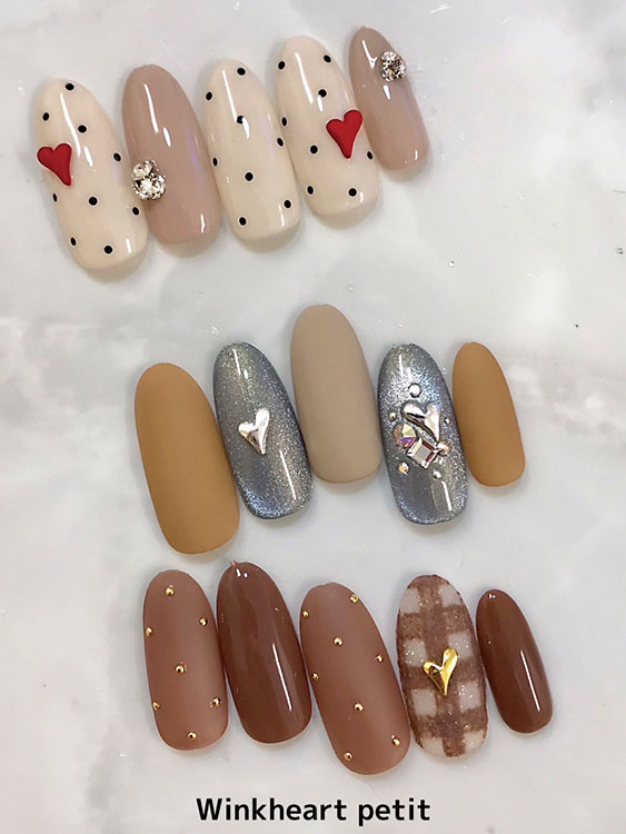 KiraNail ×filer ウインクハート プチ シルバー レフトアップ 10個入