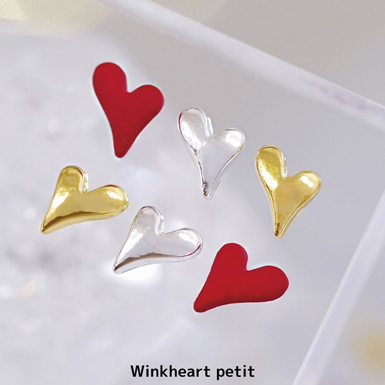 KiraNail ×filer ウインクハート プチ シルバー レフトアップ 10個入