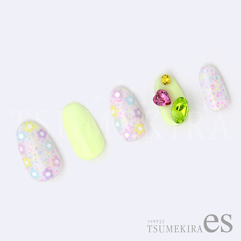 取扱終了 TSUMEKIRA es 神宮麻実 プロデュース11 ラウンドフラワー マルチ ES-JIN-116