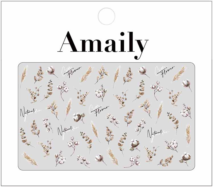 取扱終了 Amaily ネイルシール No.3-37 コットンガーデン