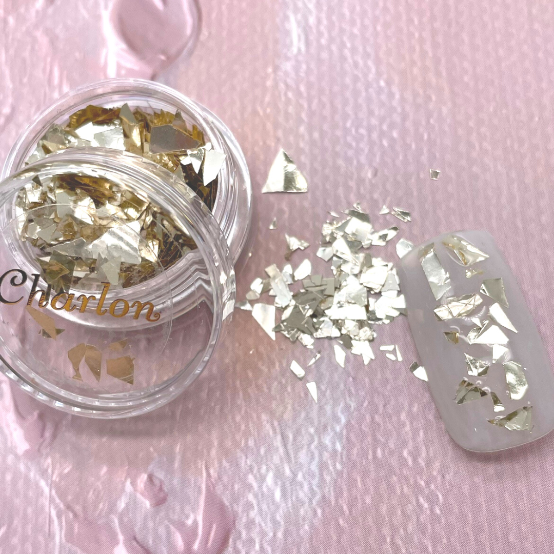 Charlon ミラーホロ ピーチゴールド乱切り