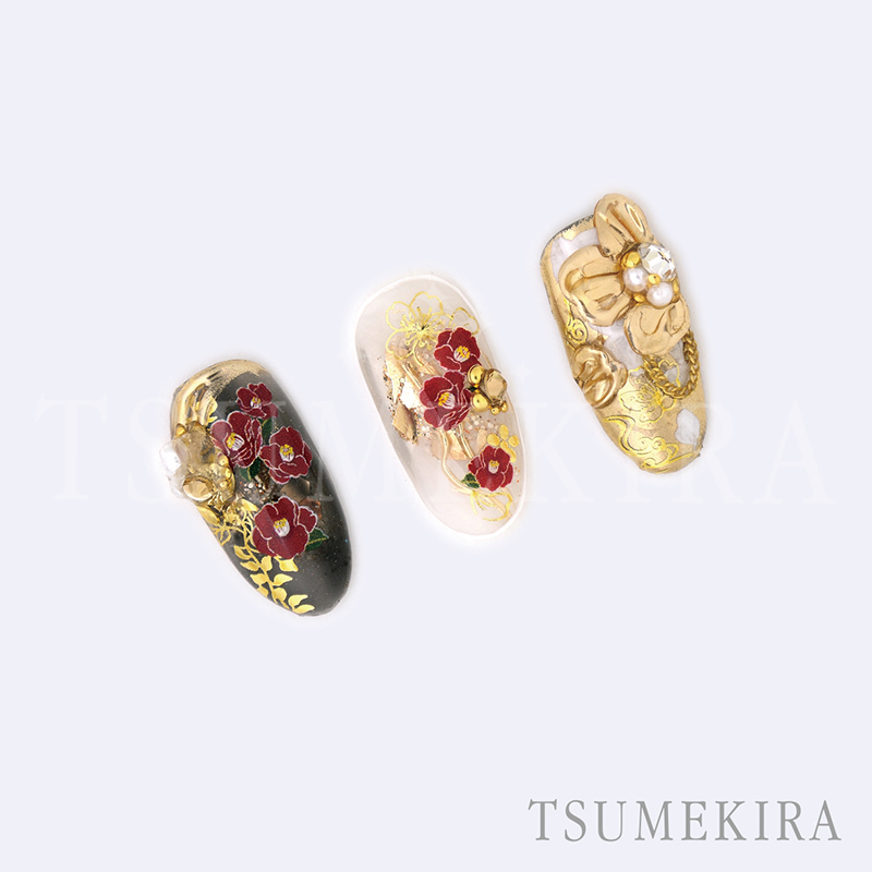 取扱終了 TSUMEKIRA 高木政志 プロデュース 乙女花 gold SG-TAK-002 (ジェル専用)