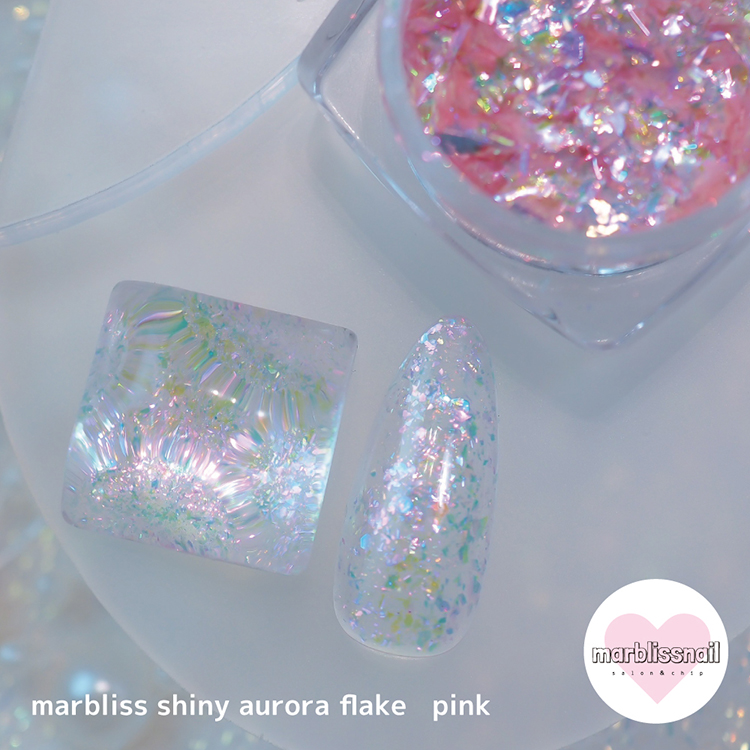 KiraNail Marblissnailプロデュース marbliss shiny aurora flake ピンク