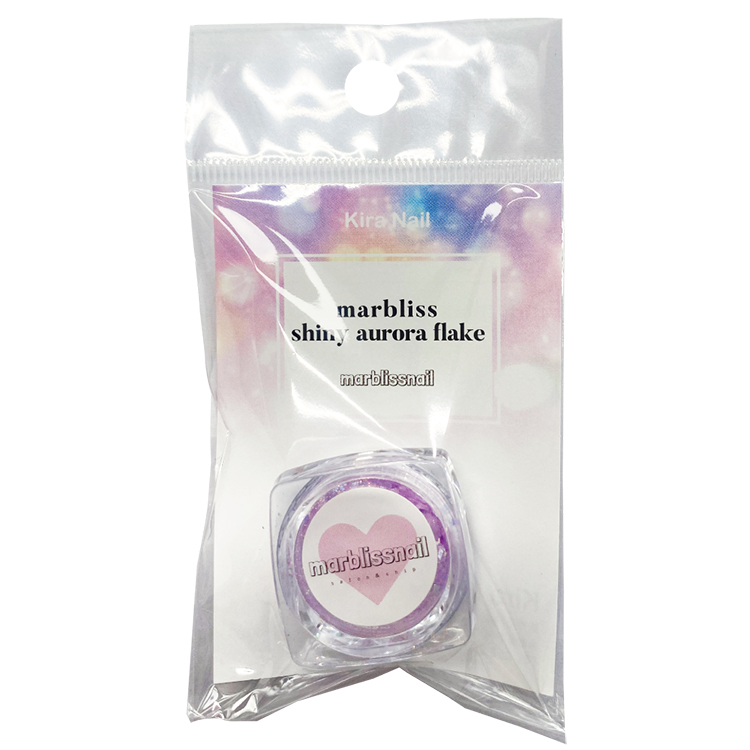 KiraNail Marblissnailプロデュース marbliss shiny aurora flake クリアパープル