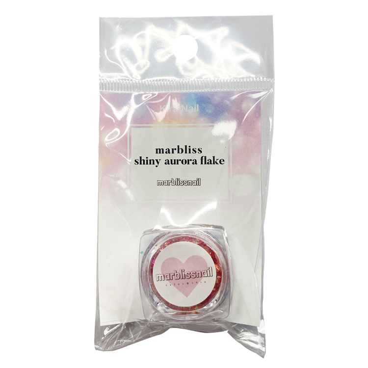 KiraNail Marblissnailプロデュース marbliss shiny aurora flake レッド