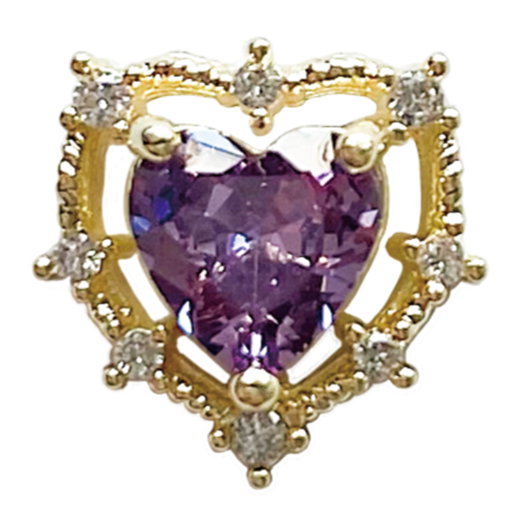 KiraNail キューティーハート パープル 2個入