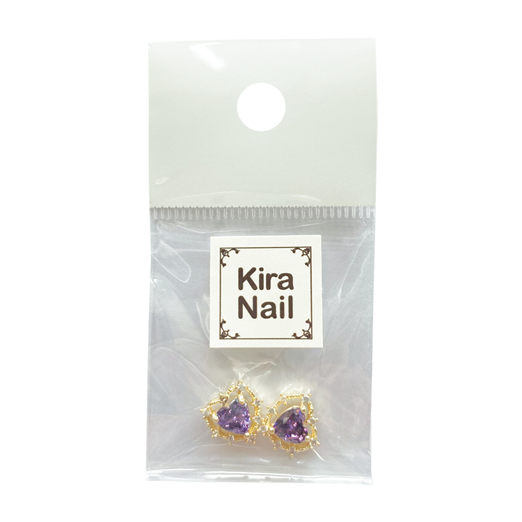 KiraNail キューティーハート パープル 2個入