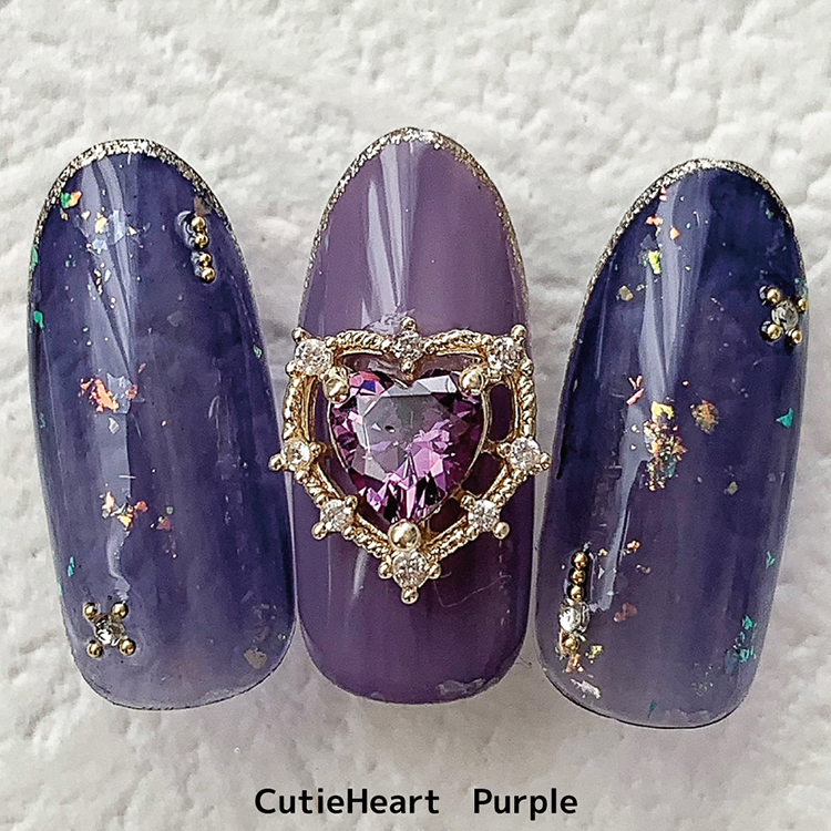 KiraNail キューティーハート パープル 2個入