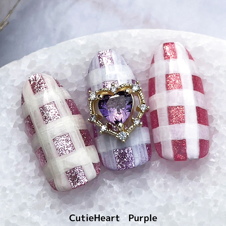 KiraNail キューティーハート パープル 2個入