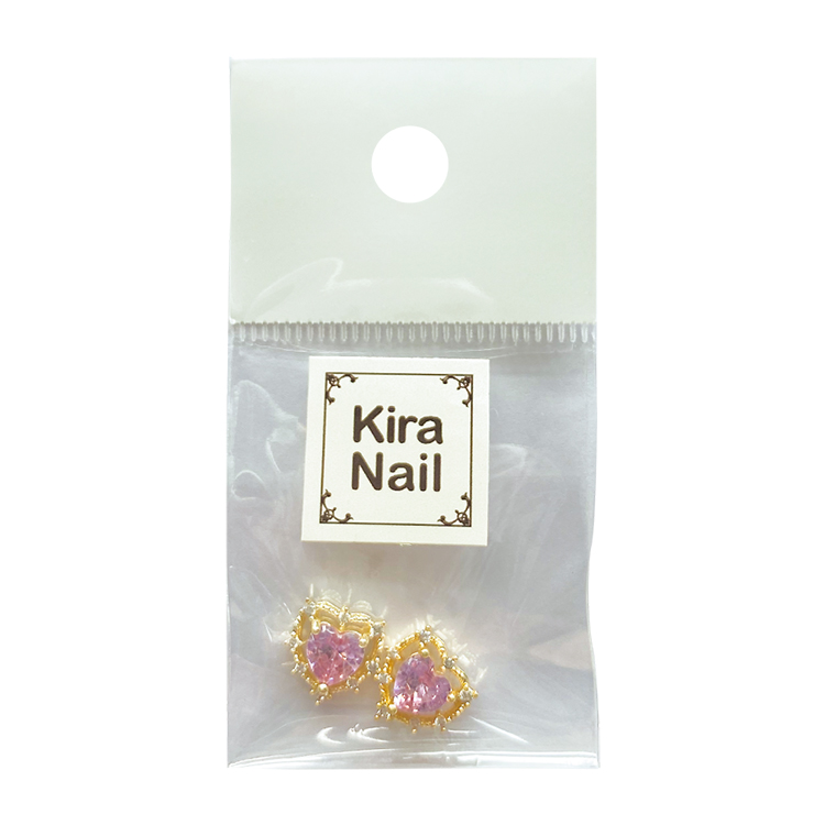 KiraNail キューティーハート ピンク 2個入