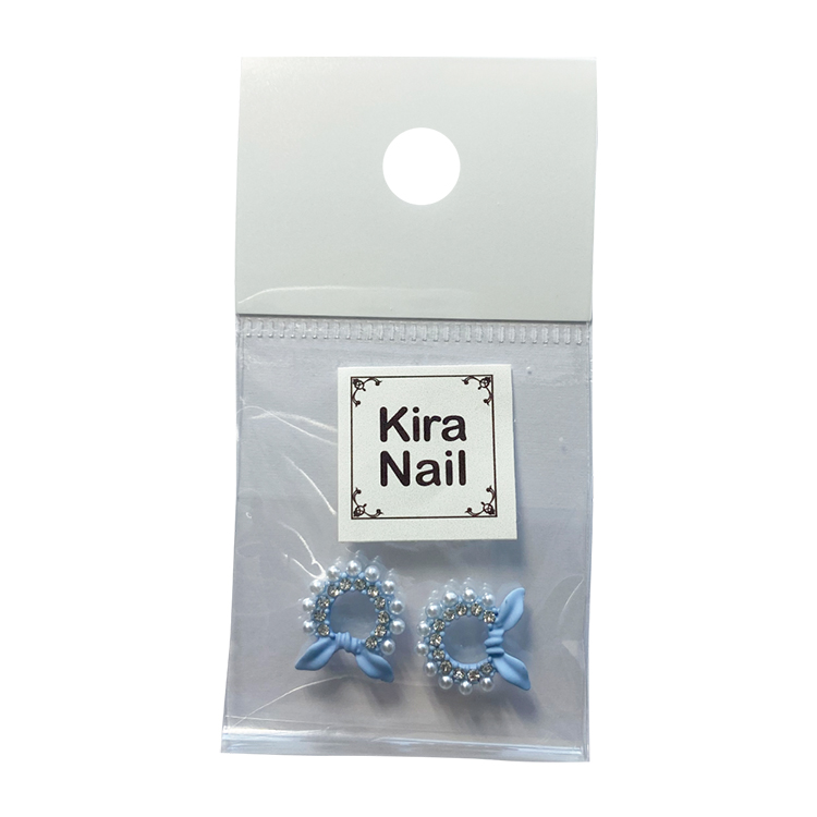 KiraNail シュシュリボン ブルー 2個入