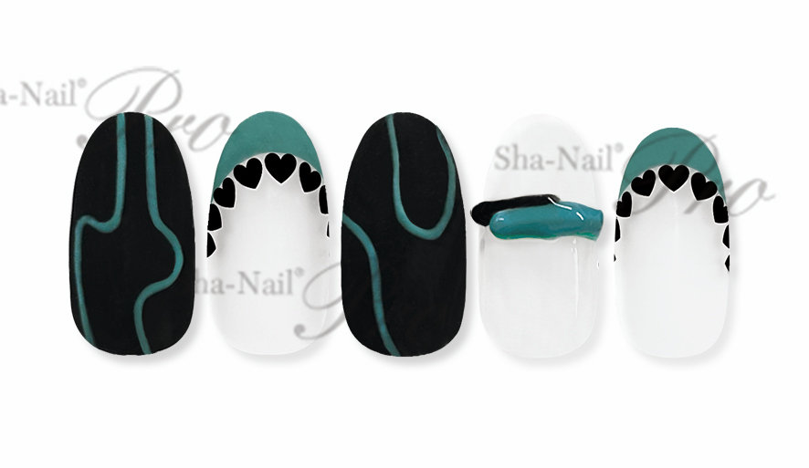 取扱終了 Sha-Nail Plus FR-HT01 French Heart -Black- / フレンチ ハート -ブラック-