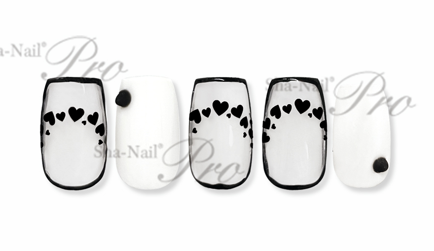 取扱終了 Sha-Nail Plus FR-HT01 French Heart -Black- / フレンチ ハート -ブラック-