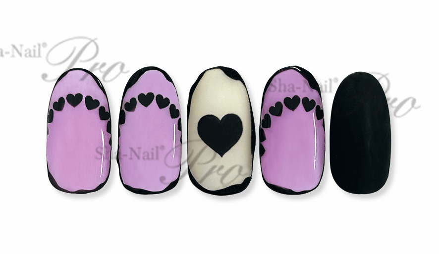 取扱終了 Sha-Nail Plus FR-HT01 French Heart -Black- / フレンチ ハート -ブラック-