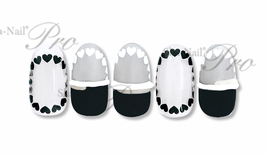 取扱終了 Sha-Nail Plus FR-HT01 French Heart -Black- / フレンチ ハート -ブラック-