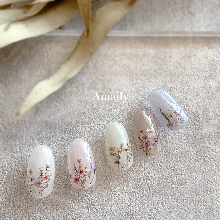 Amaily ネイルシール No.1-44 フローラルブーケ