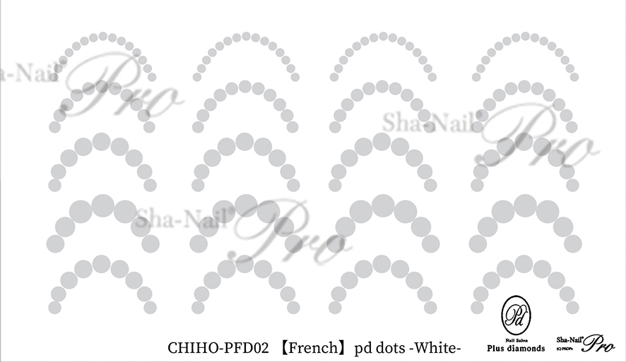 取扱終了 Sha-Nail Plus CHIHO-PFD02 Frenchpd dots -White-